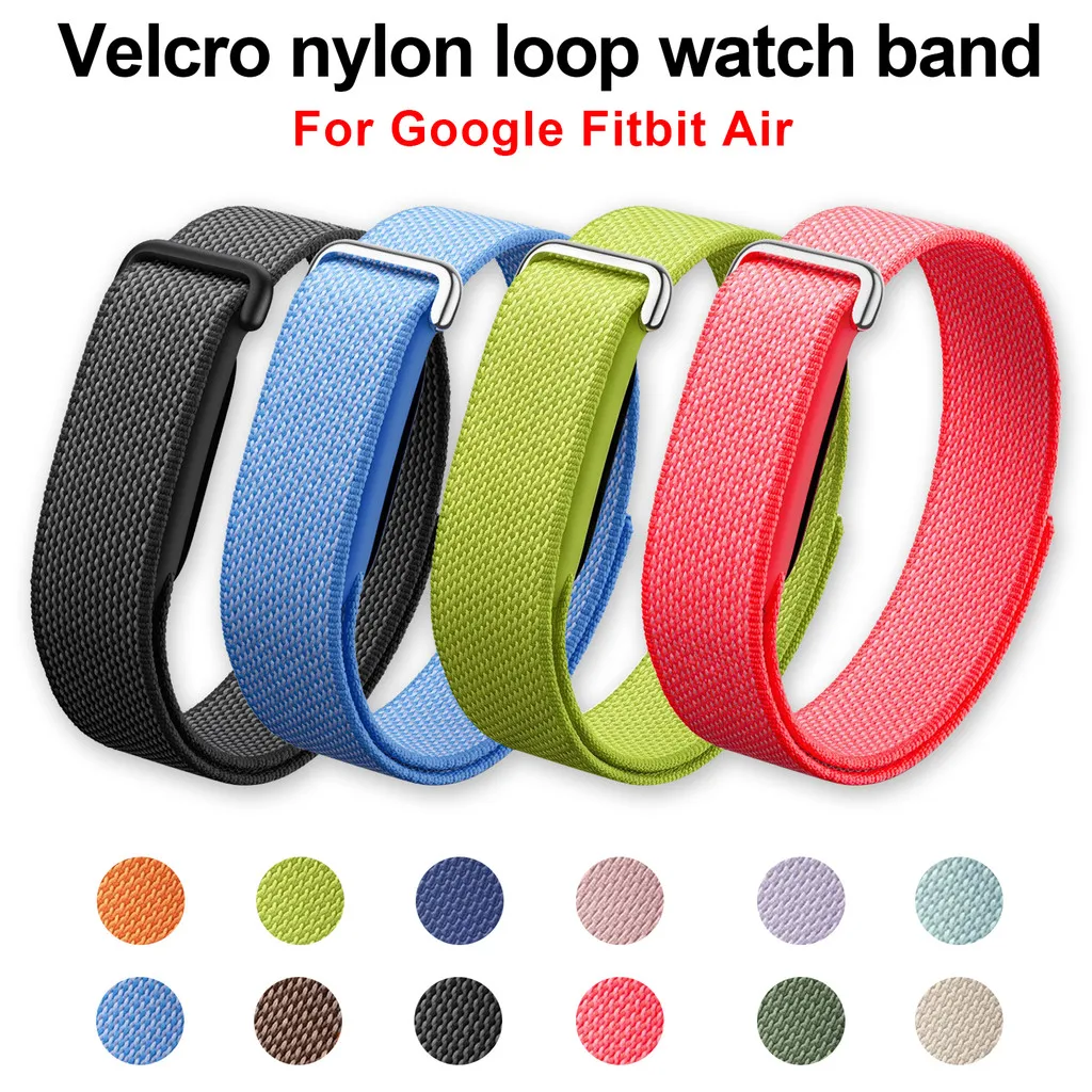 Watchband For Google Fitbit Air Nylon Loop Watch Band Sport Breathable Replacement Strap Smartwatch Wristband Bracelet
