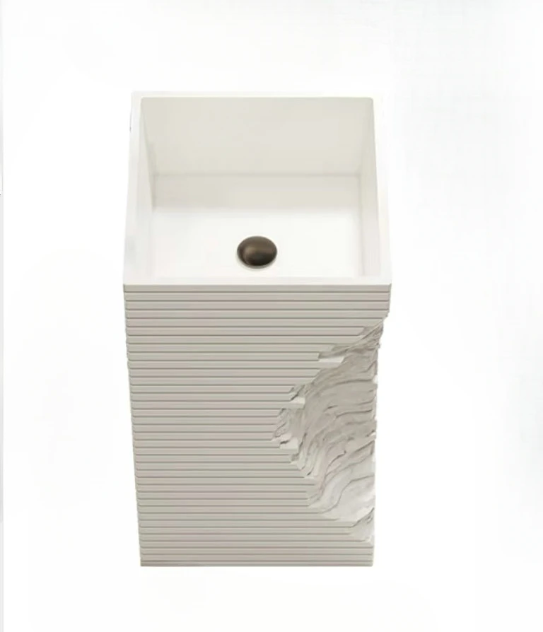 High quality Washbasin designer integrated floor mounted washbasin creative art homestay column basin