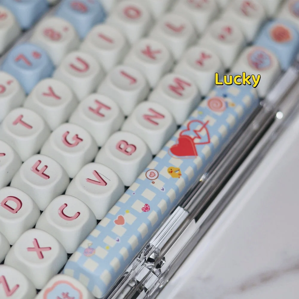 MOA Keycap Cute Cake Keycap Gift 134 Keys PBT Keycap Diy Creative For 61/64/84/87/104/108 Mechanical Keyboard Keycaps