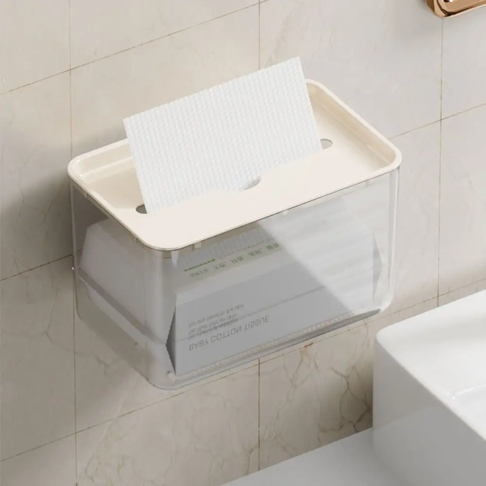 

Многофункциональная настенная коробка для салфеток, прозрачный водонепроницаемый диспенсер для салфеток, коробка для хранения, устойчивый держатель для салфеток в отеле