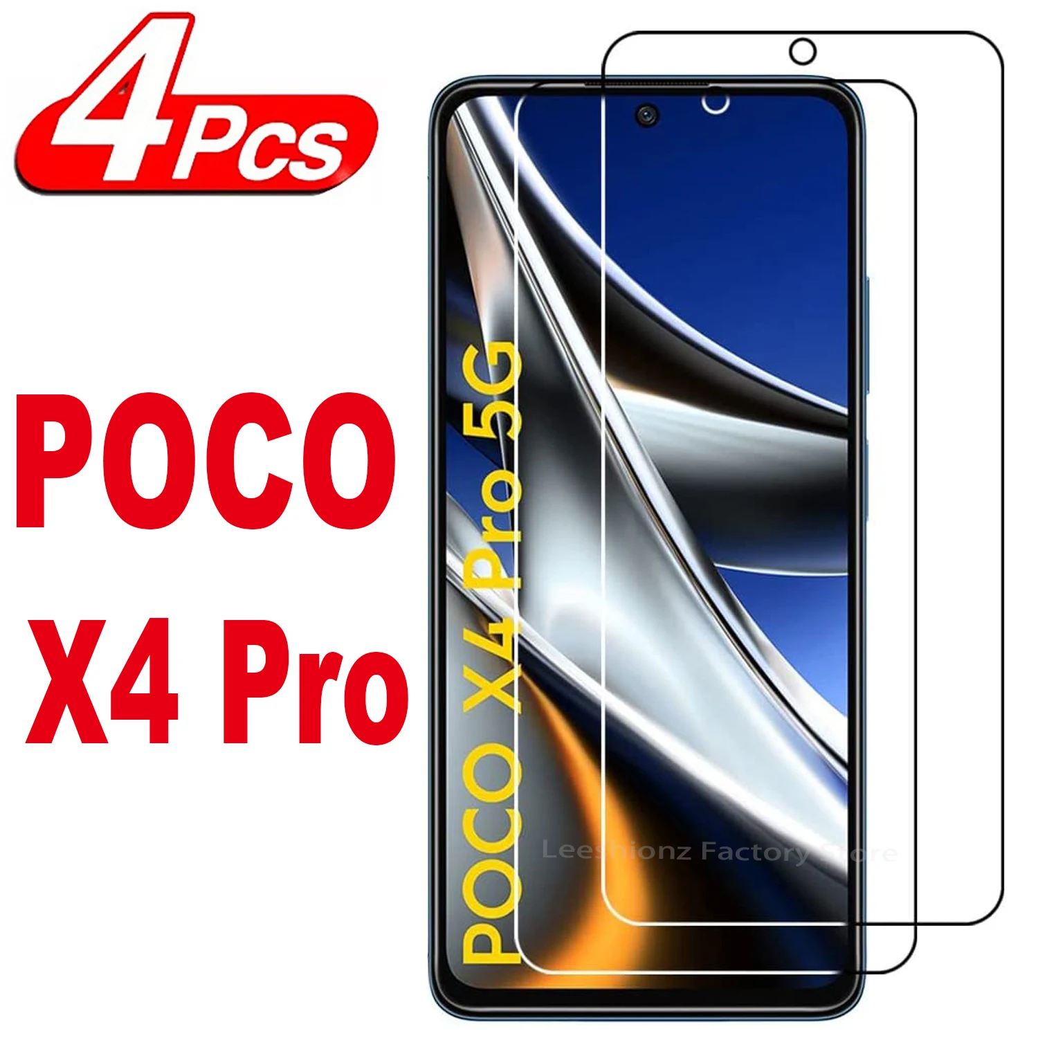 

2/4Pcs HD Screen Protector For Xiaomi POCO X4 Pro Tempered Glass Film