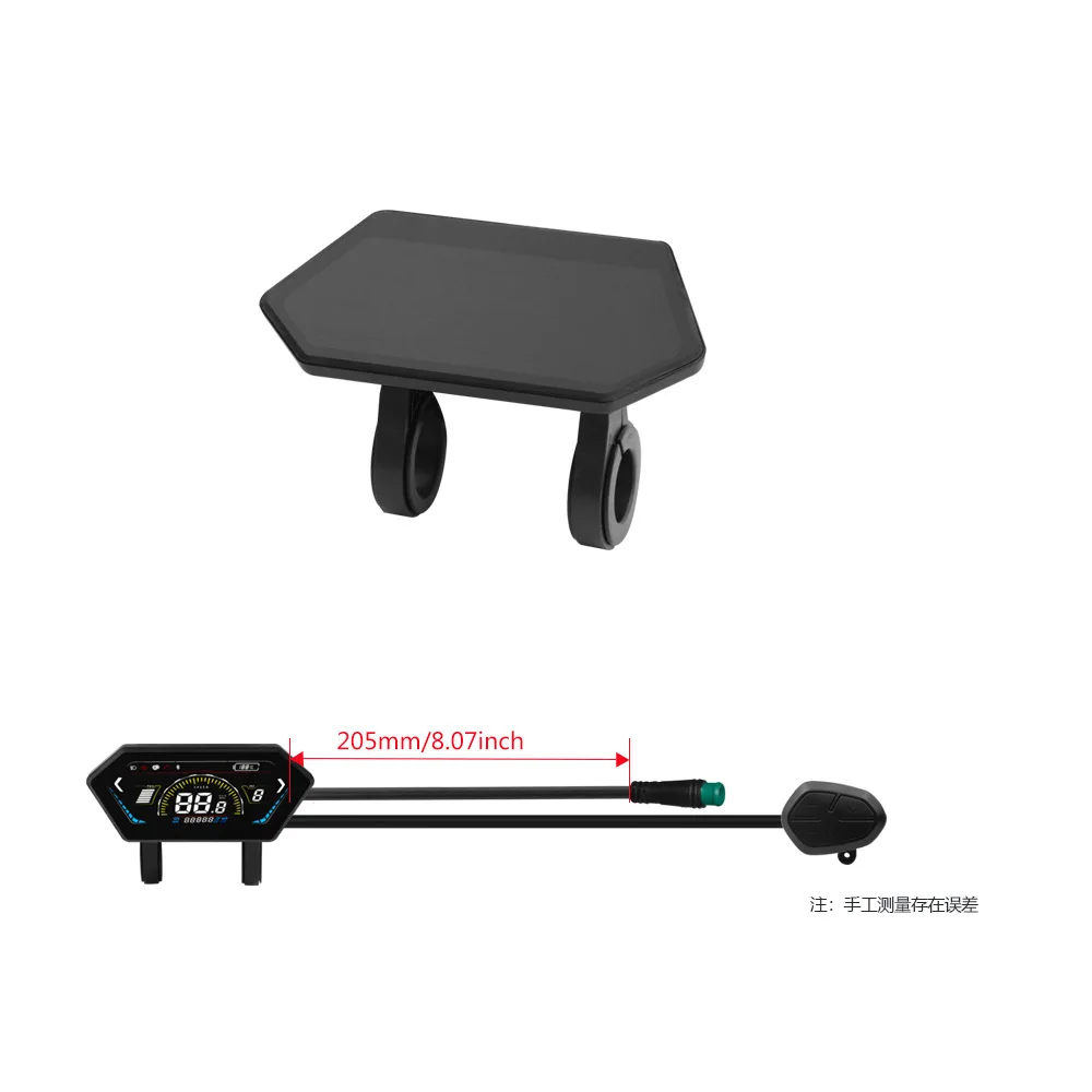 E-Bike UKS6 Intelligentes LCD-Farbbildschirm-Display, 5-polig, SM/wasserdichter Stecker, Mountainbike-Modifikation, E-Scooter-Zubehör