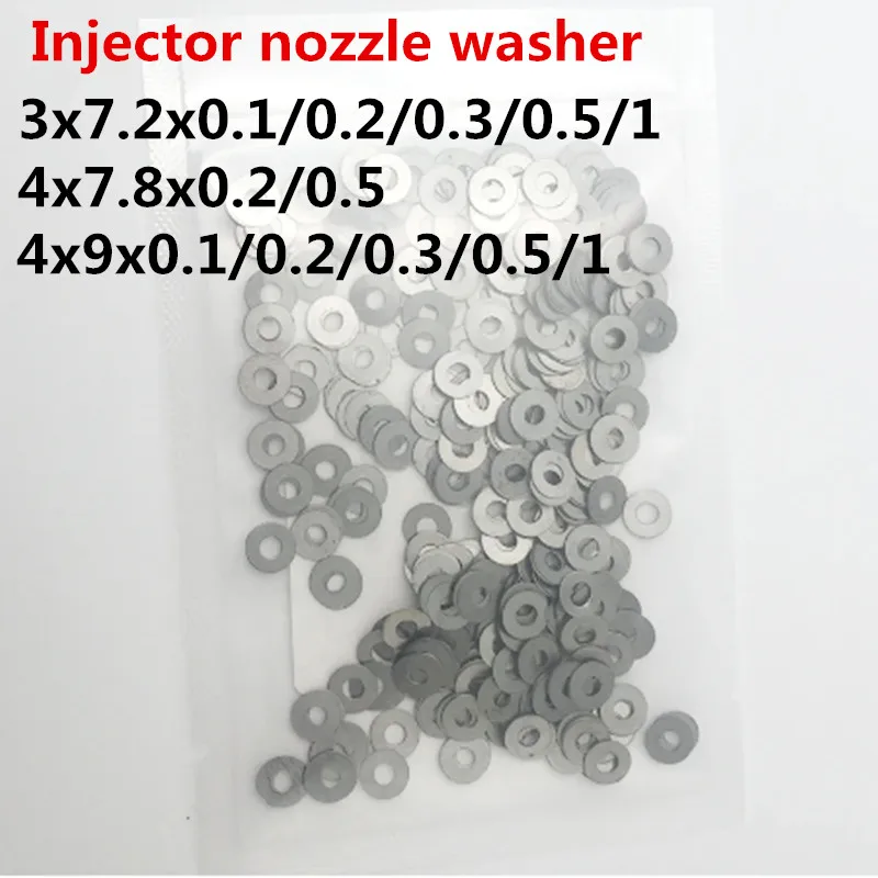 500PCS 3X7 4X8 4X9mm Diesel Fuel Common Rail Injector Pressure Adjusting Washer Gaskets for Cumminss STR AOWEI