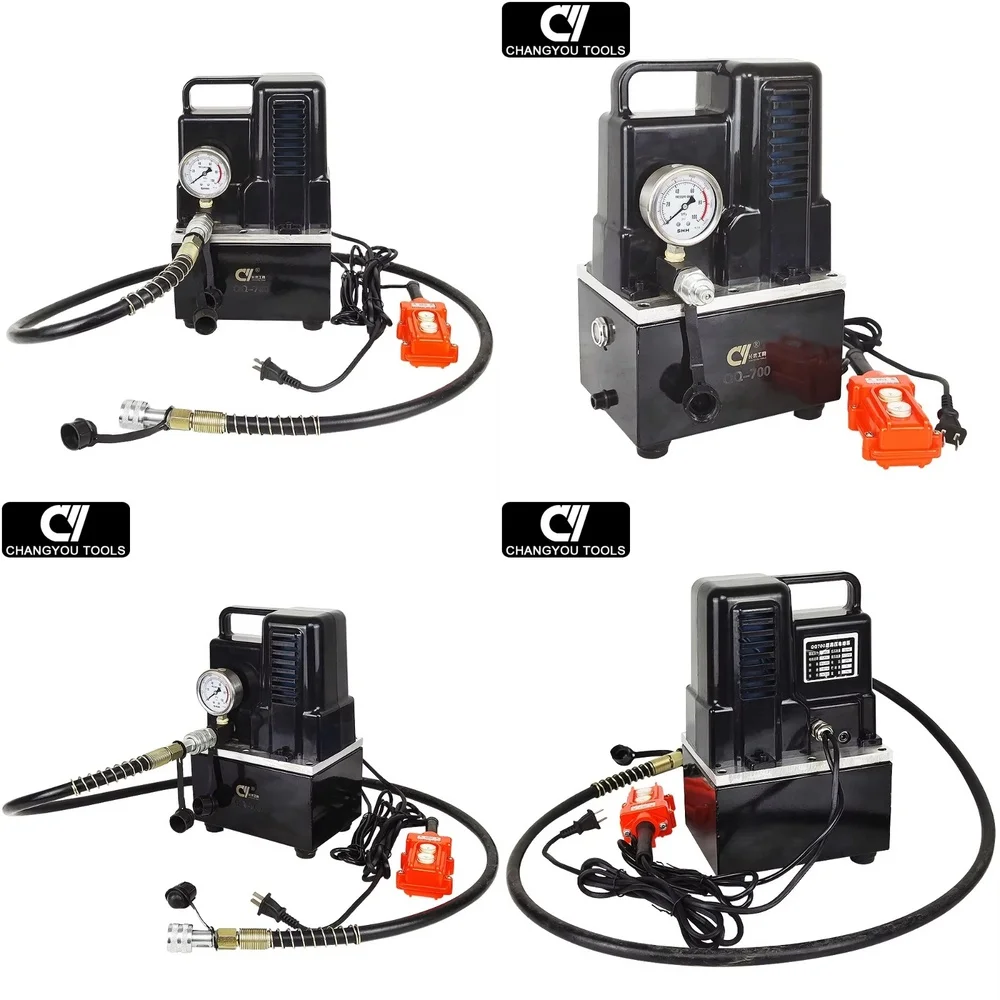 TengFeiQQ-700 Bomba Hidráulica Eléctrica de 700 Bares, Bomba de Potencia Portátil para Sistemas Hidráulicos de Alta Presión, CC 12V 24V Industrial