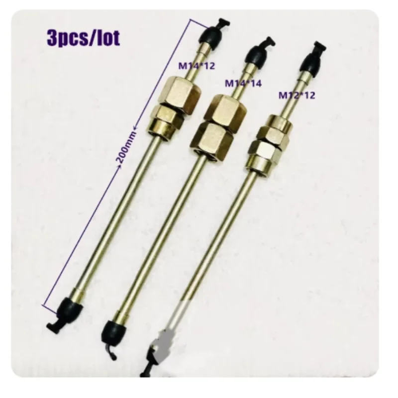 

3pcs 200mm Diesel Oil Pipe High Pressure Oil Tube for Fuel Injector Nozzle Tester