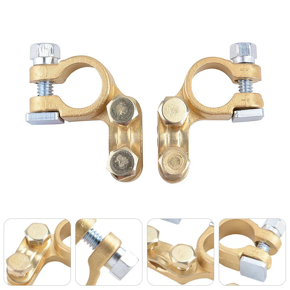 

1Pair Battery Terminal Connector Set Brass Universal Car Battery Clamp Suitable for Standard Side Top Post Heavy Pole Clamps