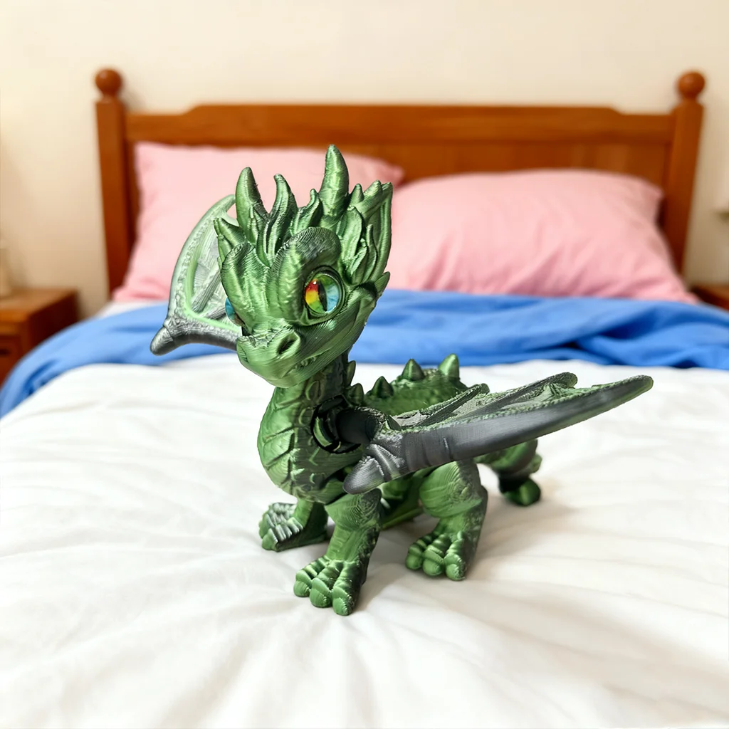 تمثال تشارجر مطبوع ثلاثي الأبعاد، تمثال تماثيل ملونة، حيوان مرن مطبوع ثلاثي الأبعاد، هدايا، 27.5 سم/10.83 بوصة، 17 سم/6.69 بوصة