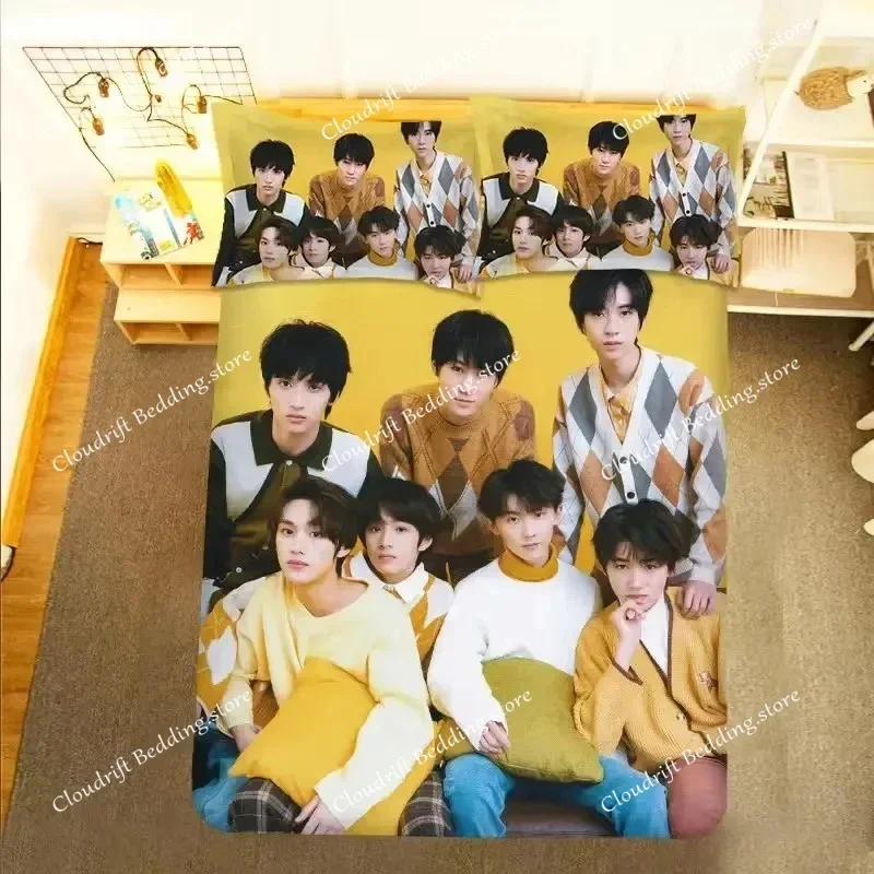 TNT Pillowcase+ Duvet Cover Single Knit Song Yaxuan Ding Chengxin Liu Yaowen Zhang Zhenyuan Ma Jiaqi Double Bedding Set026