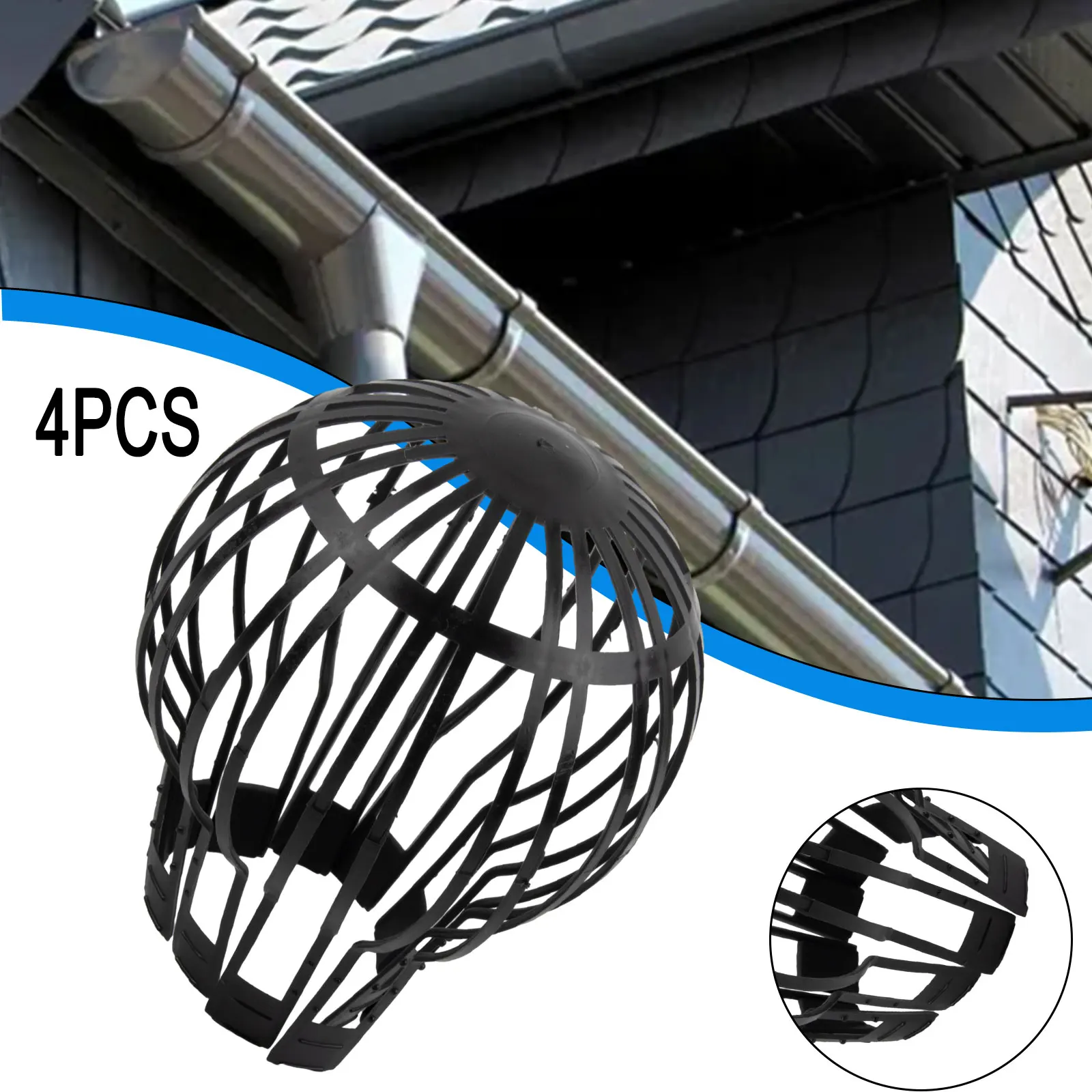 2/4/6pc Anti-blocking Downspout Filter Debris Trap Downpipe Strainer Roof Floor Drain Balcony Drainage Cover Rain Pipe Cap Guard