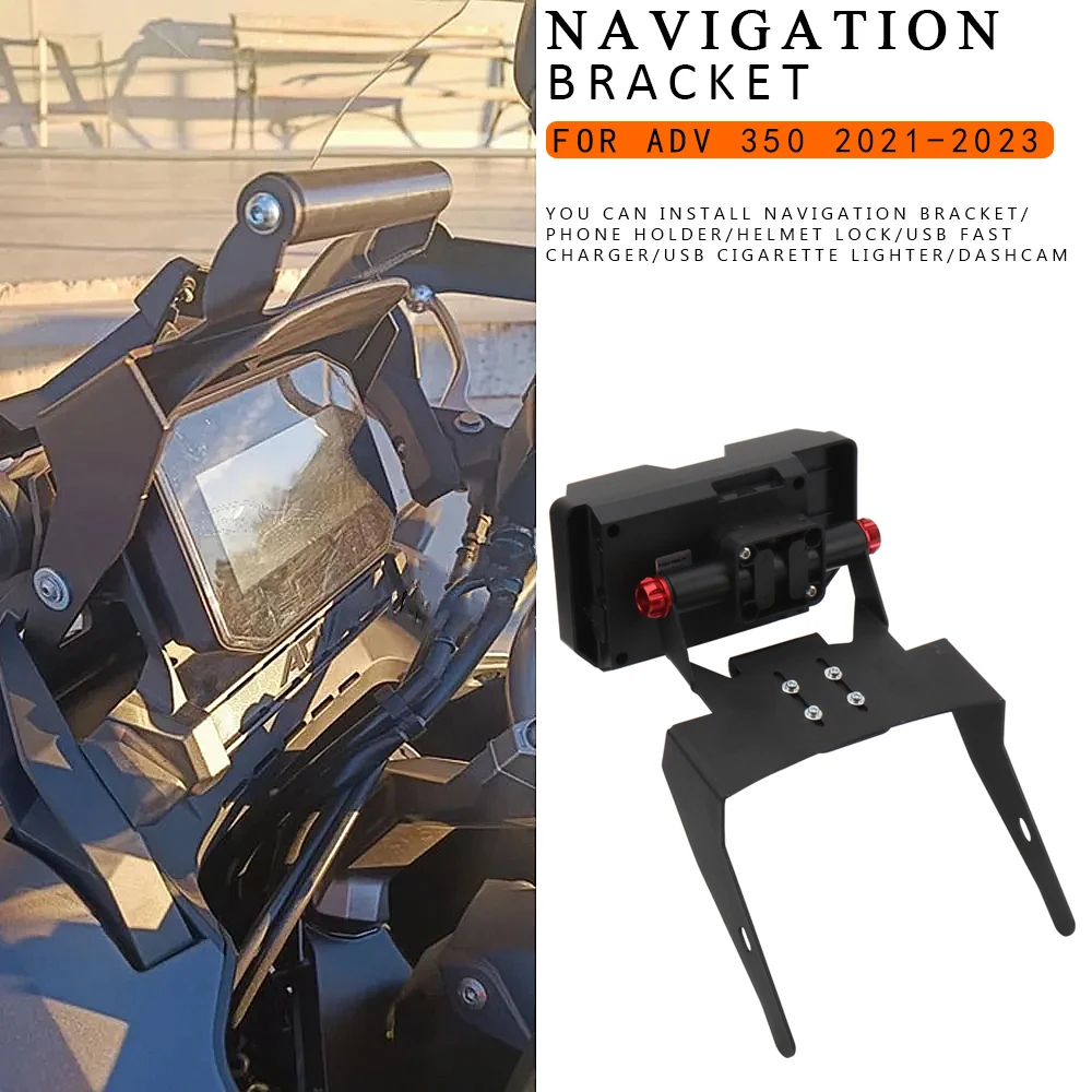 

Motorcycle Accessories Navigation Bracket Front Bar Phone Holder GPS Mount Fit For HONDA ADV350 Adv350 ADV 350 2021 2022 2023