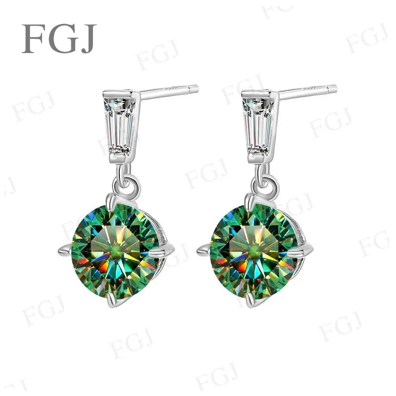 2ct Moissanit-Ohrringe S925 Sterling Silber Ohrstecker Damen-Modeschmuck Mit Zertifikat Feiner Schmuck Jubiläumsgeschenk – Detail 3