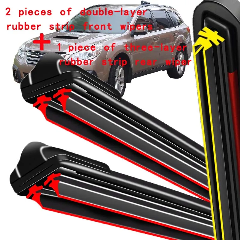 

For Subaru Outback BR / BM 2009-2014 2010 2011 Wiper Front & Rear Wiper Blades Windshield Windscreen Window Brushes 26"+19"+14"