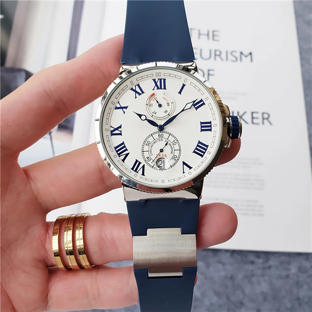 

2026Top Luxury Leisure Fashion High QualityMen's Automatic Watch Multi functional Stainless Steel Arabic numerals Silicone Strap