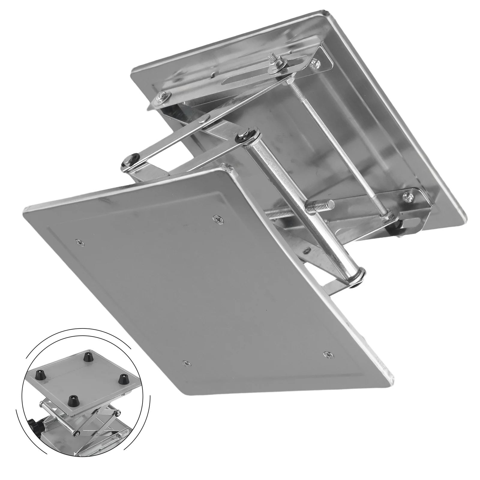 Stainless Steel Stand Lab Lifting Platform Adjustable Height Easy To Use Stable Construction For Laboratory Experiments