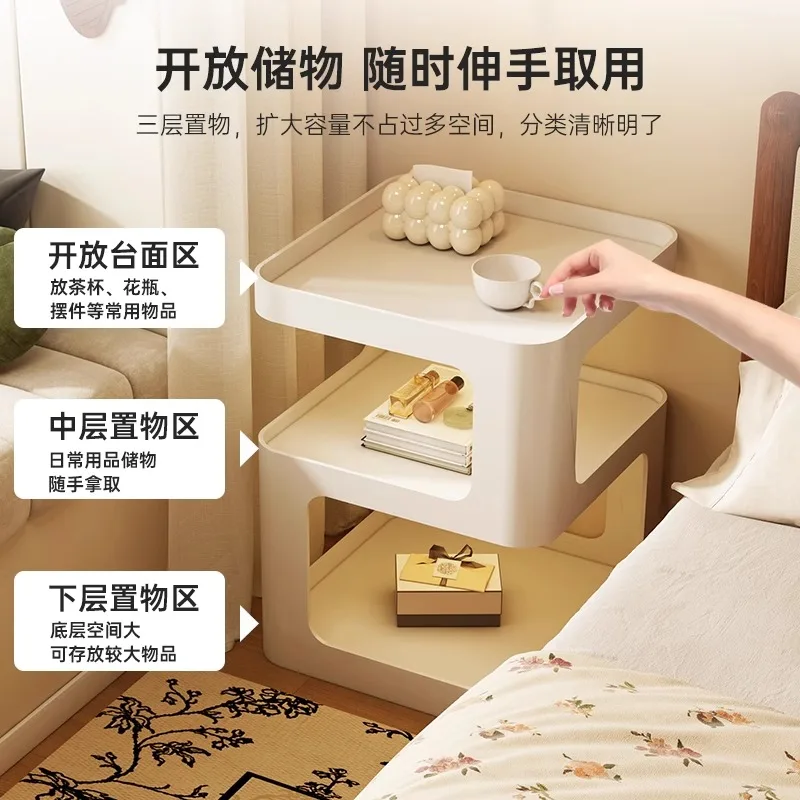Bedside Table Small Wrought Iron Bedside Table Alternative Creative Modern Simple Light Luxury Home Bedroom Bedside Shelf