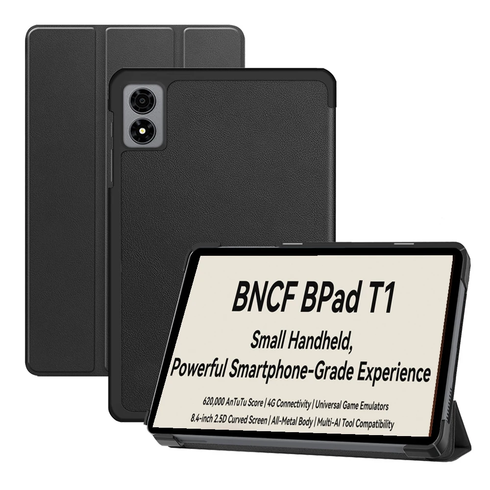 BNCF Bpad T1 /FPD CP08-J1 / SVITOO MOMO8 ケース、8.4インチタブレットカバー、スマートタブレット三つ折りフリップスタンド、ハードPCバックシェル