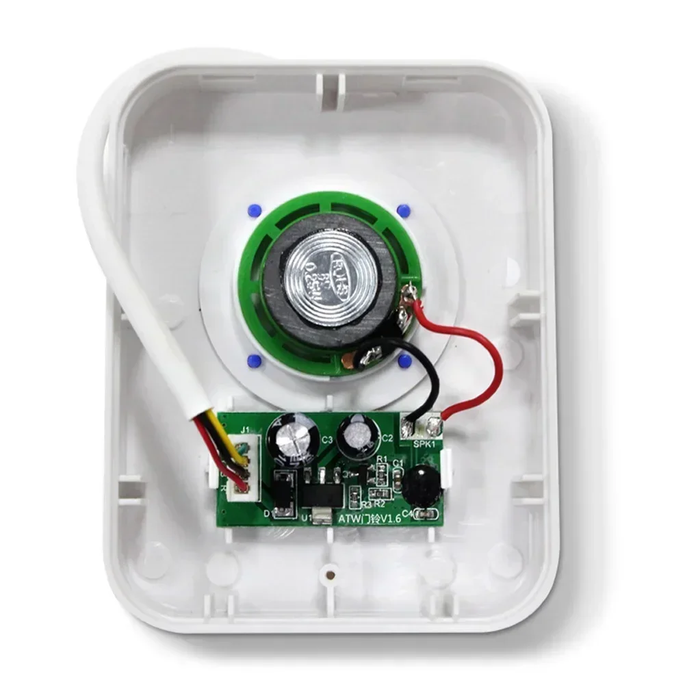 B08 Doorbell Doorbell No Battery ABS Plastic Clear Ding-dong Sound Easy Installation External Wired Long-lasting