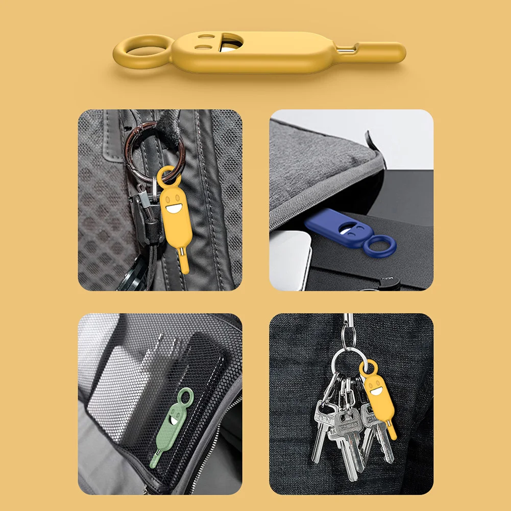 1/2Pcs 2 IN 1 Anti-Lost Sim Card Eject Pin Needle with Storage Case Phone SIM SD Card Protector Holder Ejecter Keyring Pendent