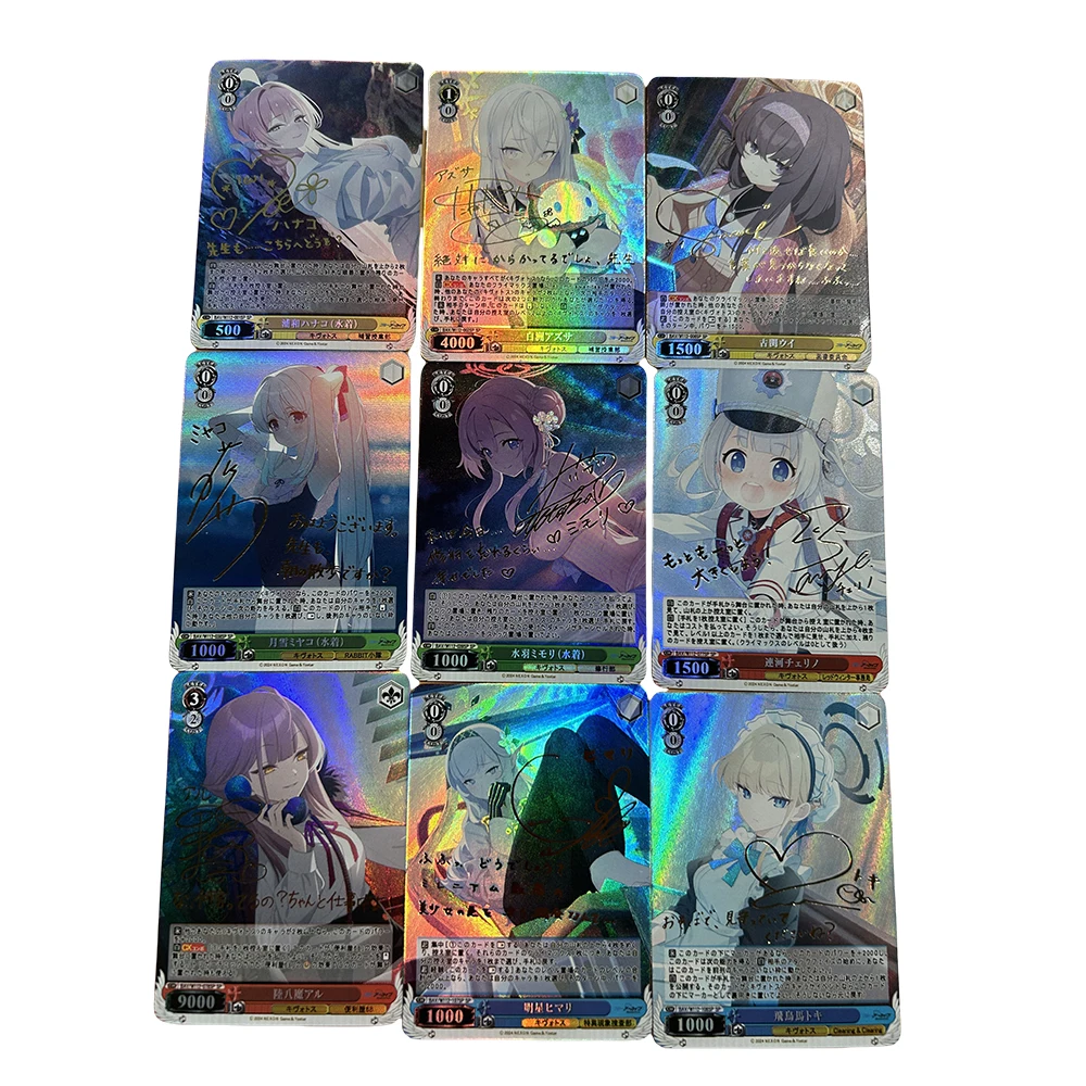 9PC/Set Anime Blue Archive DIY ACG Boys Play Toys Christmas Birthday Gift Collectible Cards Misono Mika Hayase Yuka Hoshino