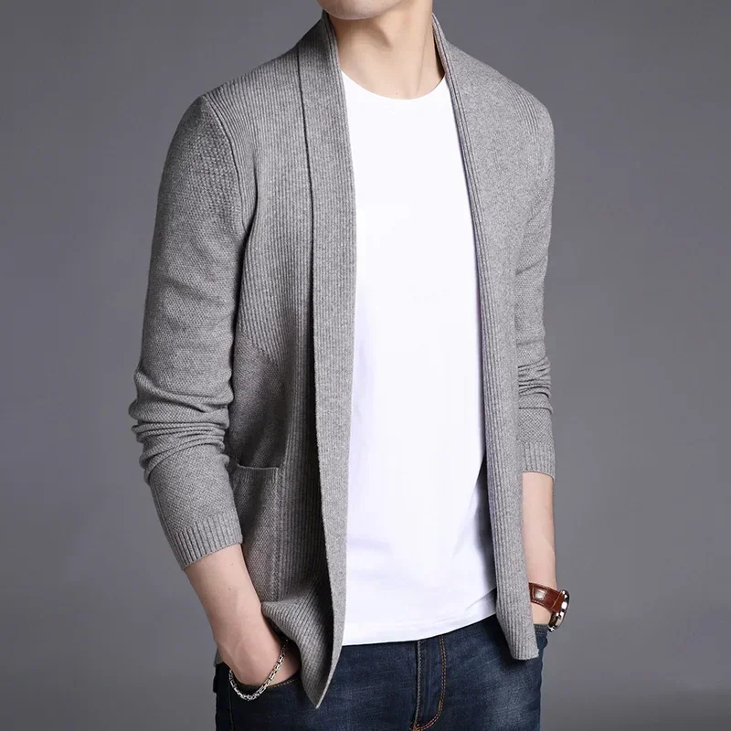MRMT 2024 brand new men's sweater jacket solid color jacket men's casual wear long sleeve cardigan sweater coat clothing
