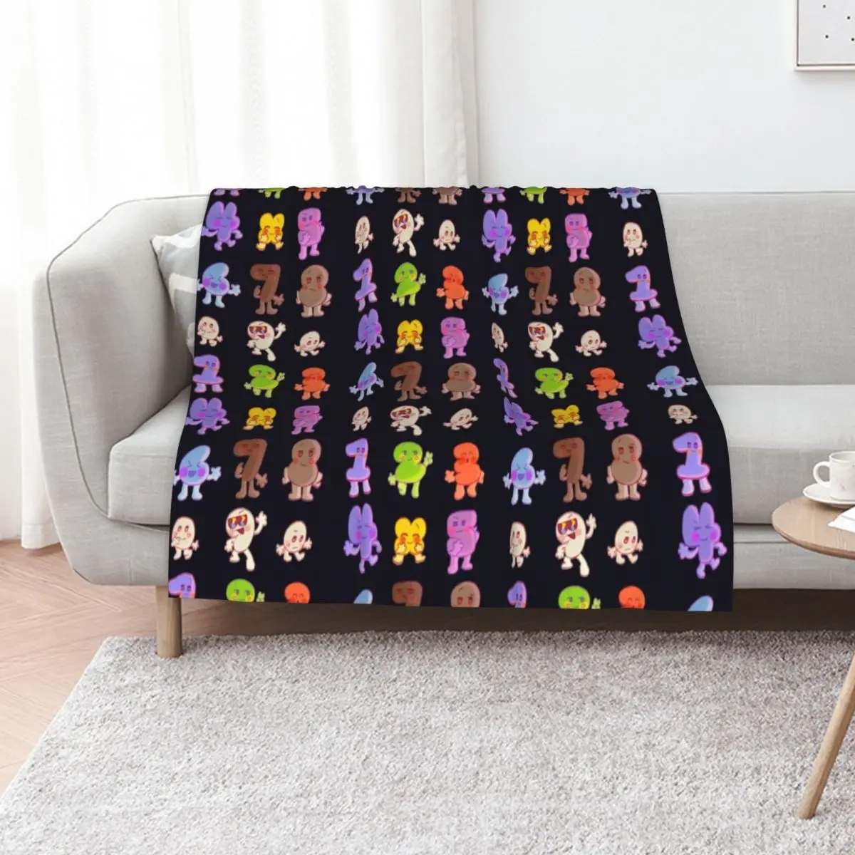 BFB All Numbers Algebraliens Pack Throw Blanket wednesday warm winter Luxury blankets and throws Flannels Soft Big Blankets