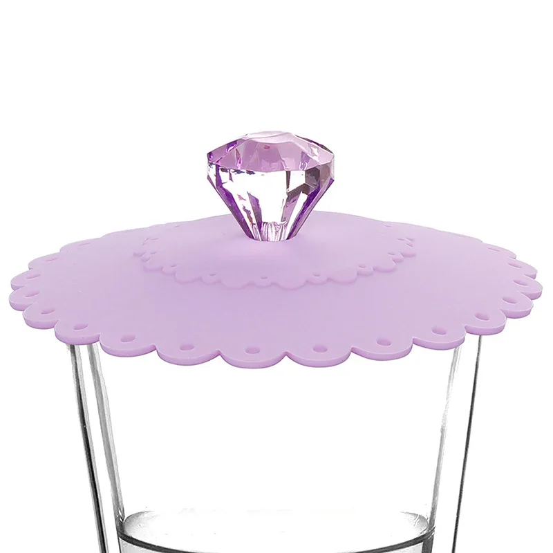 

Kawaii Bow Onion Lace Dust Reusable Silicone Cover Cup Thermal Insulation Cup Seal Pouch Super cute bow shape clean sanitary