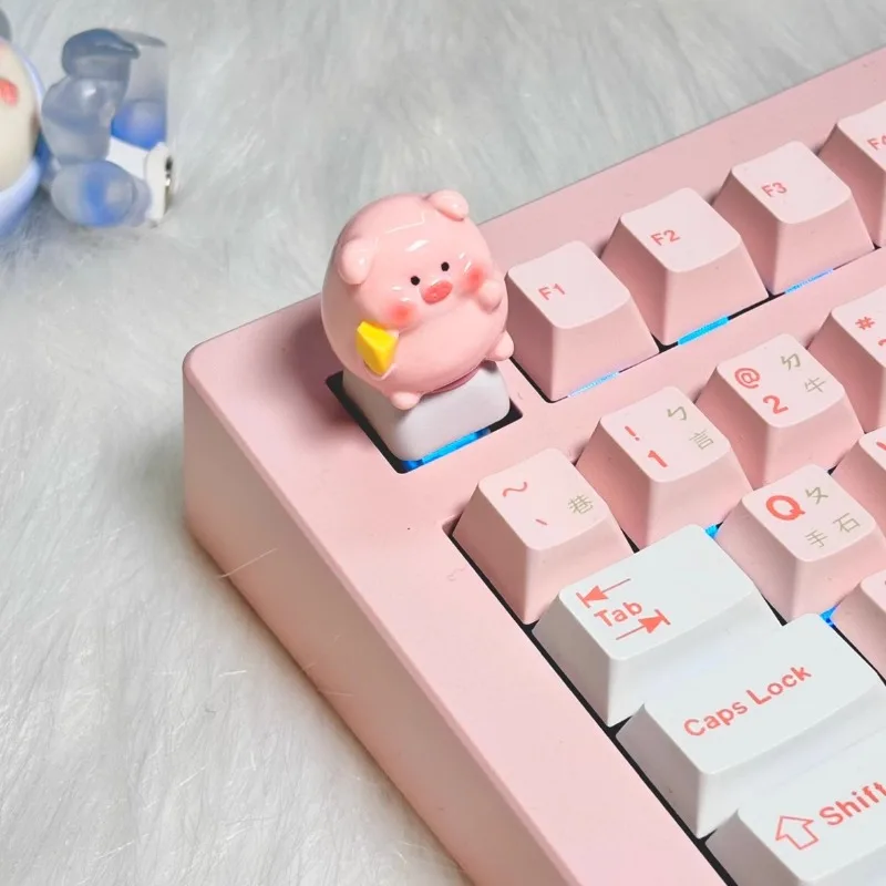 

MiFuny Cheese Pig Key Cap Cartoon Cute Keyboard Keycaps R4 Stereo Esc Supplement Keycap for Mechanical Keyboard Kawaii Girl Gift