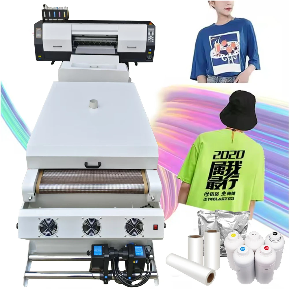 60cm Dtf Printer Cloth Bag Printing Machine Dual Print Head Inkjet Printers Machine Transfer A1 Dtf Printer