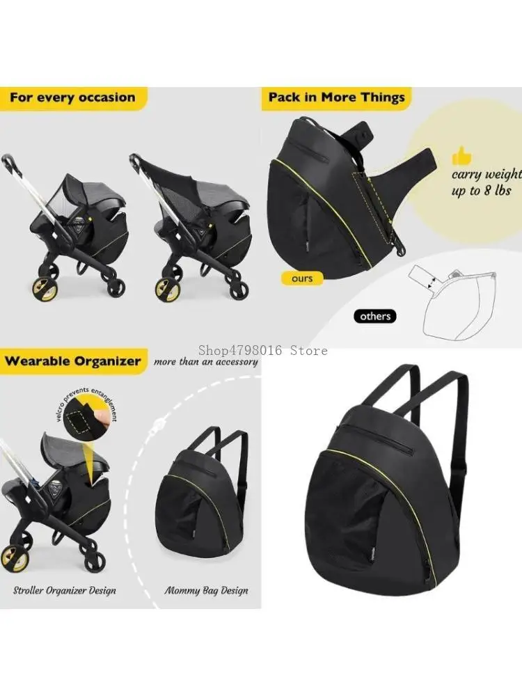 2 In 1 Strollers Hanging Bag for Foofoo Diaper Storage Organiser Case Parent Backpack Spacious