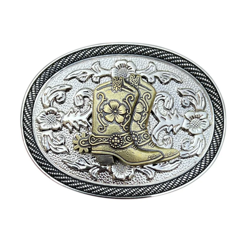 

Пряжка ремня для верховой езды из цинкового сплава Тан с рисунком травы Вестерн ковбой