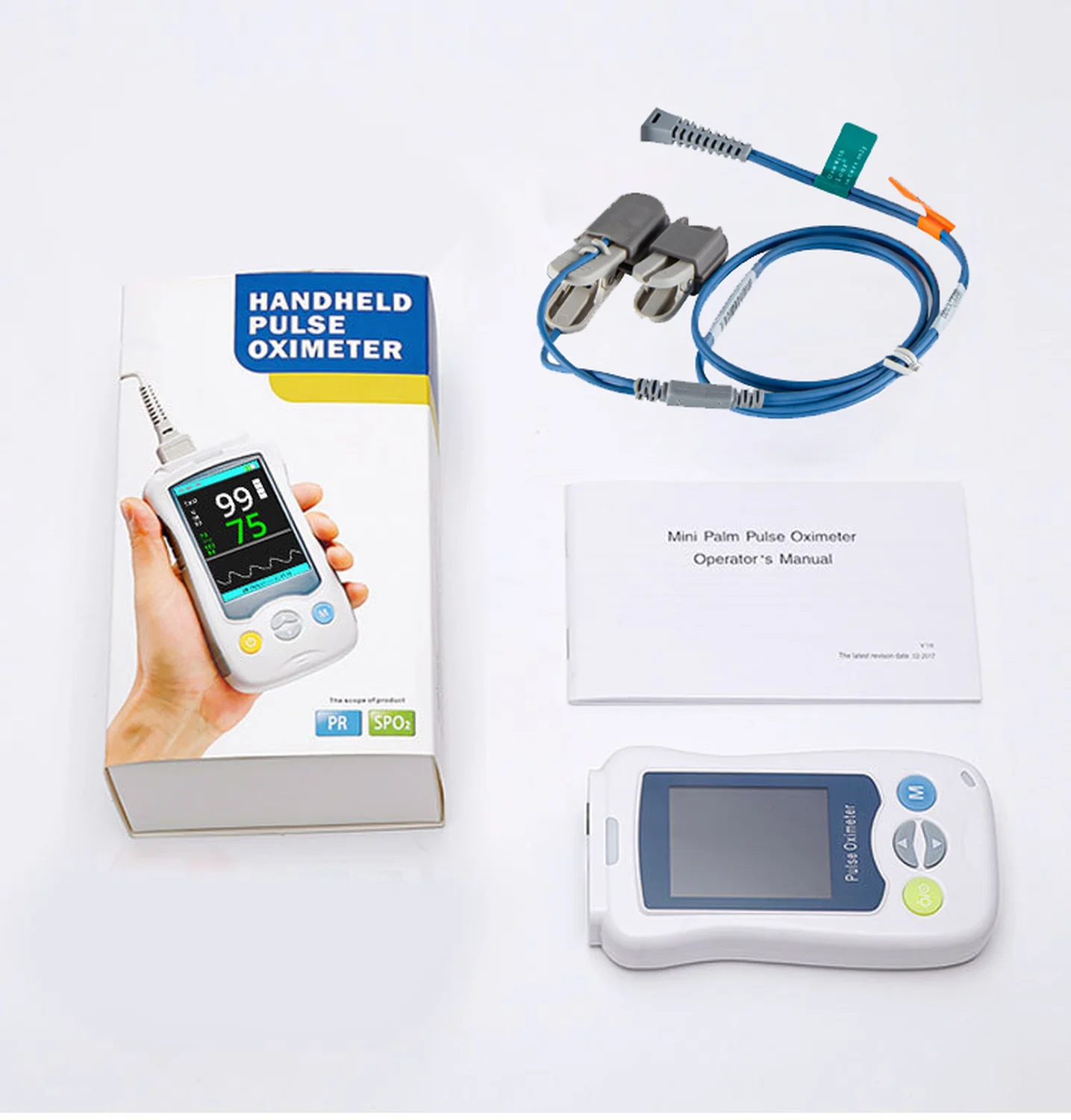 

Handheld animal monitor for animal vital signs, portable pet monitor for electrocardiogram, blood pressure, and oxygen monitorin