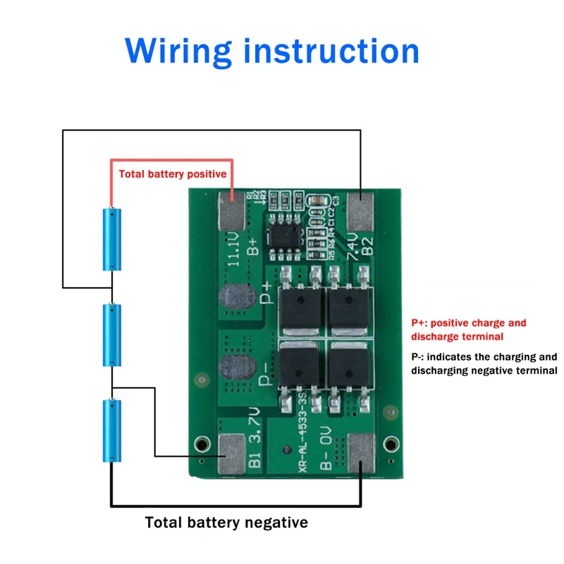 1 Pcs 3S 12.6V 10A Li-Ion Lithium Battery Protection Board 18650 Lithium Battery Protection Board
