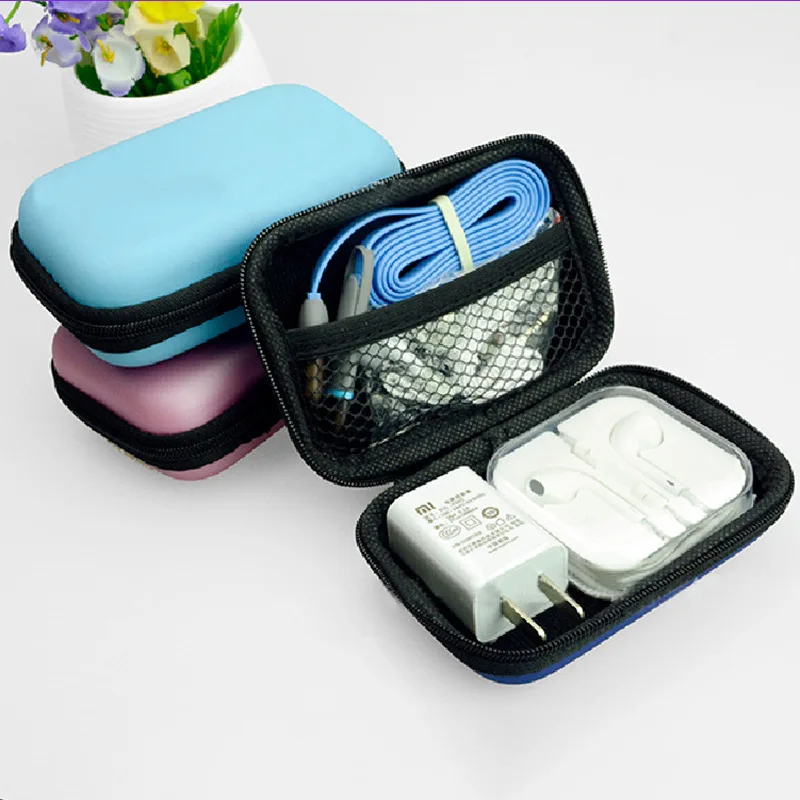 Portable Mini Hard Shell Gadgets Storage Bag EVA Earphone Protective Bag Charger Case Data Cable U Disk Organizer