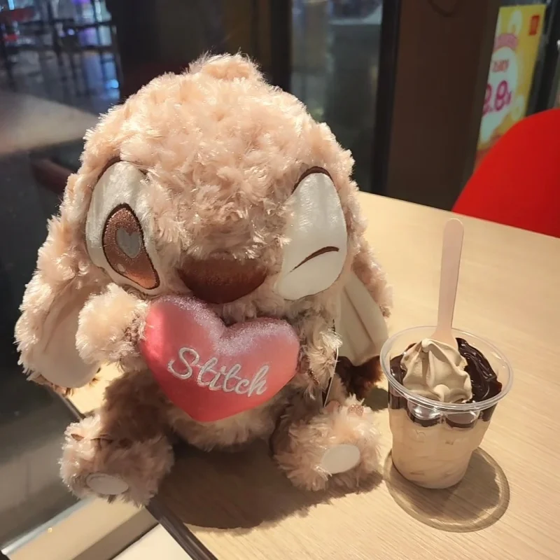 

Miniso Disney Stitch Кукла Мультфильм Шоколадного Цвета Плюшевая Кукла Kawaii Спальня Настольные Украшения Фанат Коллекция Девушка Любители Подарки