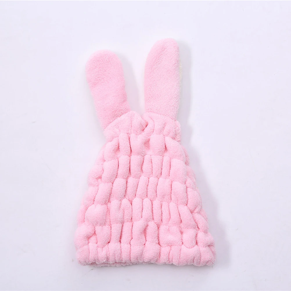 

Quick-drying Headscarf Cap for Hair Towel Shower Kids Girls Wrap Hat Has Rabbit Wet