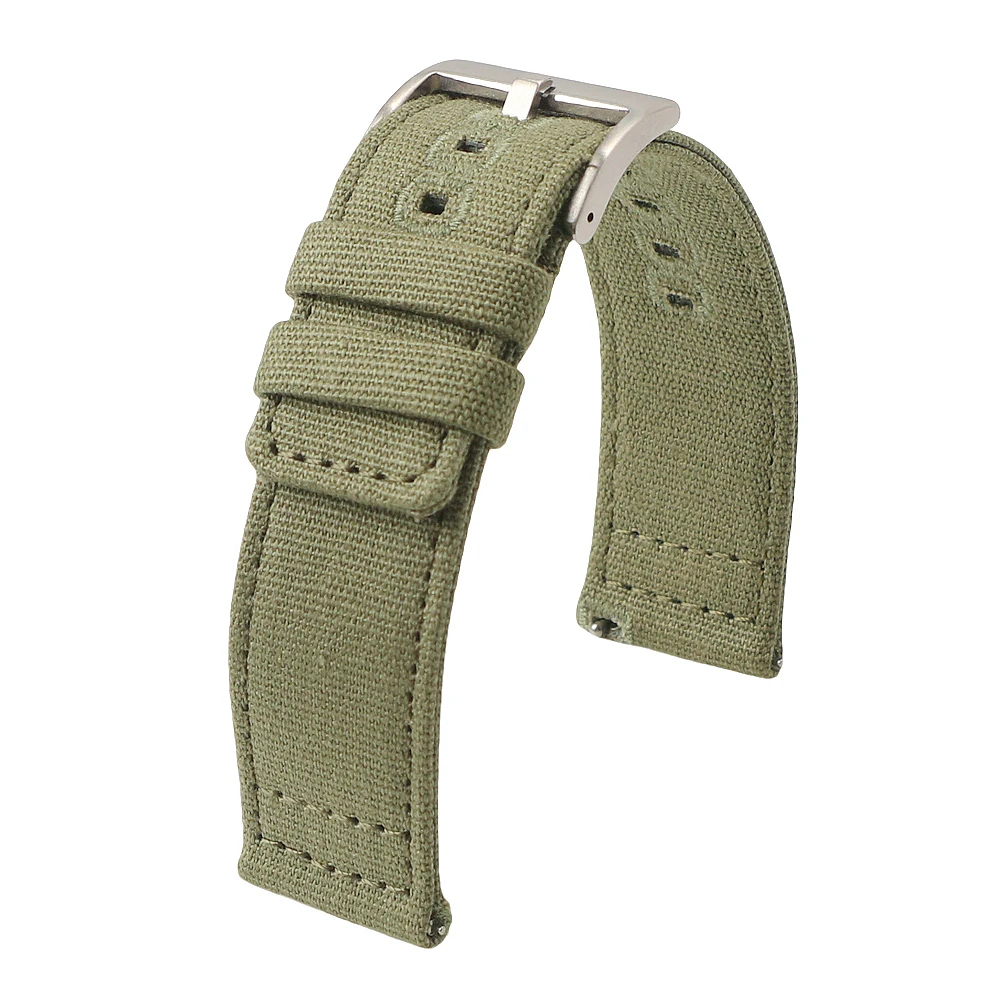 Quick Release Nylon Canvas Horlogeband 18mm 19mm 20mm 22mm Armband Geborsteld Gesp Horlogebanden voor smartwatch Aaccessories