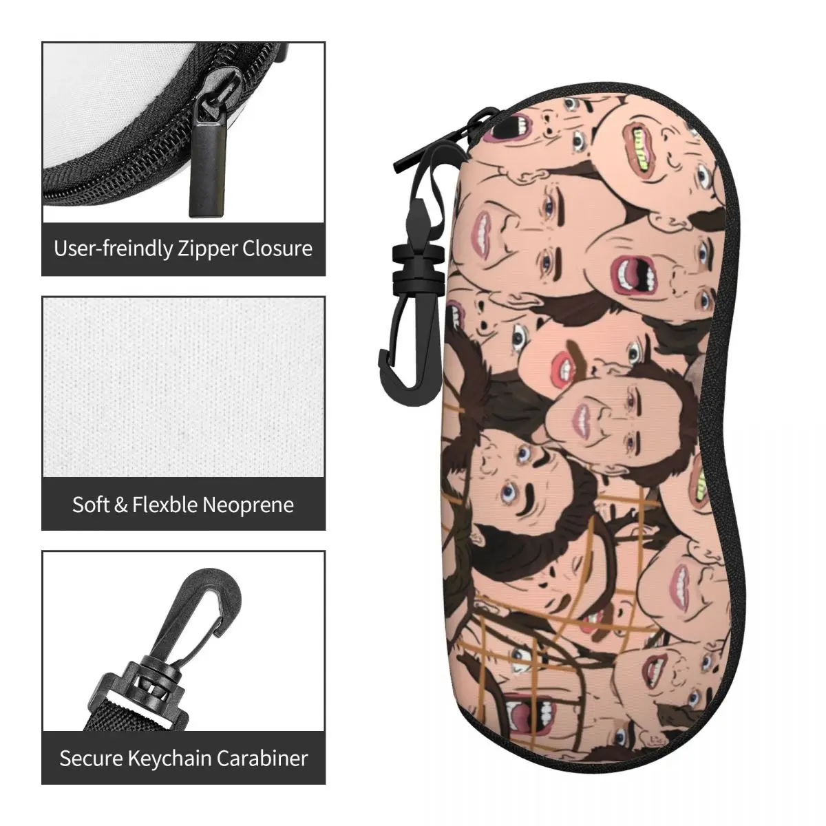 مخصص نيكولاس قفص في جميع أنحاء شل النظارات حالة الرجال النساء لطيف مضحك ميمي نظارات حالة النظارات الشمسية مربع الحقيبة