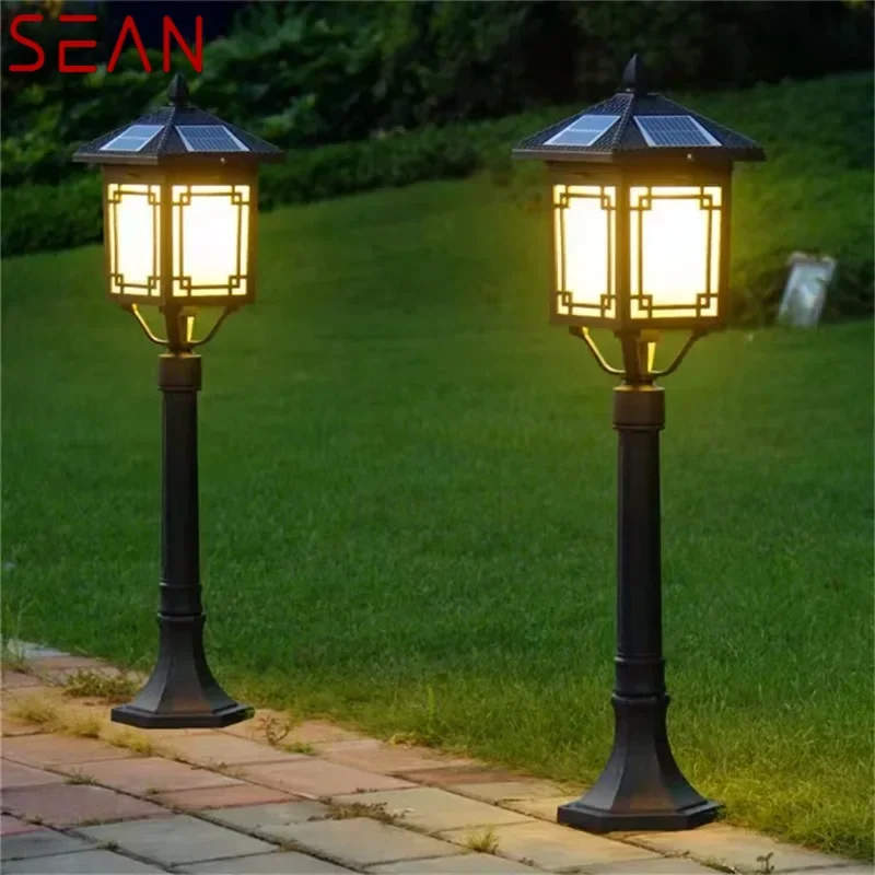 SEAN Lâmpada clássica para gramado ao ar livre Luz LED Casa elétrica à prova d'água para decoração de jardim de caminho de villa