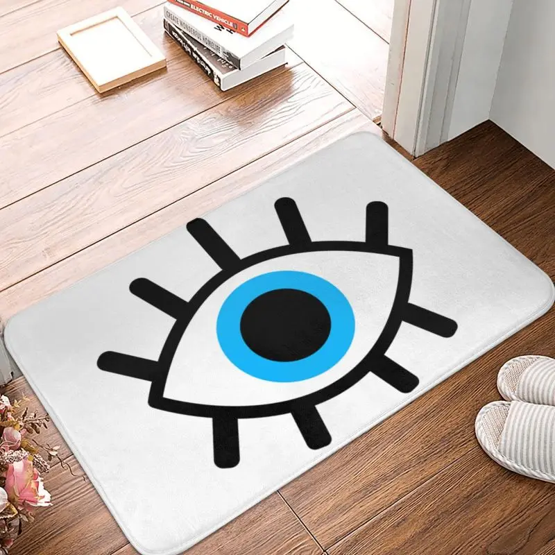 Personalized Magic Eyes Charm Doormat Mat Anti-Slip Black Evil Eye Amulet Boho Pattern Bath Kitchen Toilet Rug Carpet 40*60cm