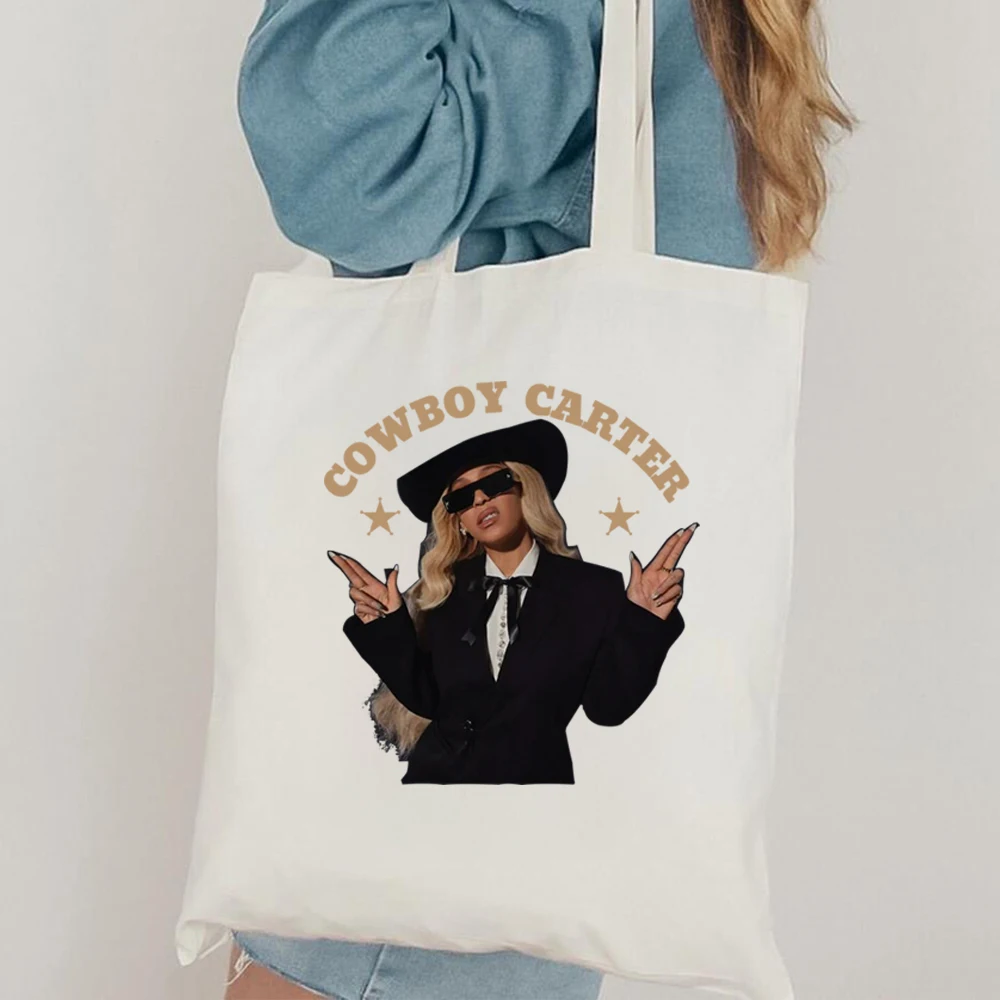 Beyonce Cowboy Carter Canvas Bag Country Song Tote Bag new album Renaissance peripheral storage bag