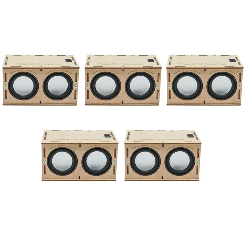 

5Set DIY Bluetooth Speaker Box Kit Electronic Sound Amplifier Builds Your Own Portable Wood Case Bluetooth Speaker Sound
