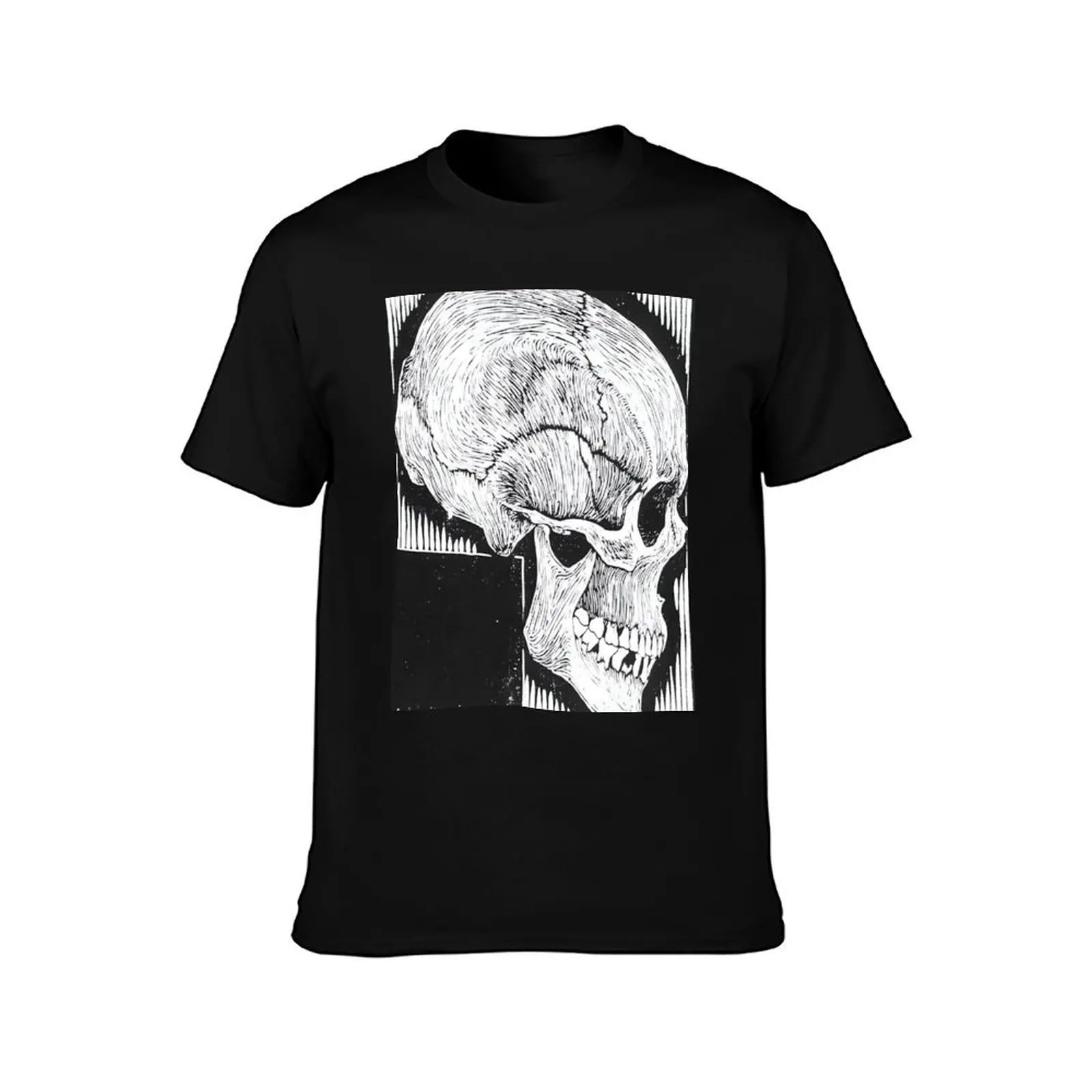 M.C. Escher - Skull T-Shirt Summer Casual Cotton Tee Oversized Streetwear Tops Vintage Graphic Print Loose Fit Short Sleeve