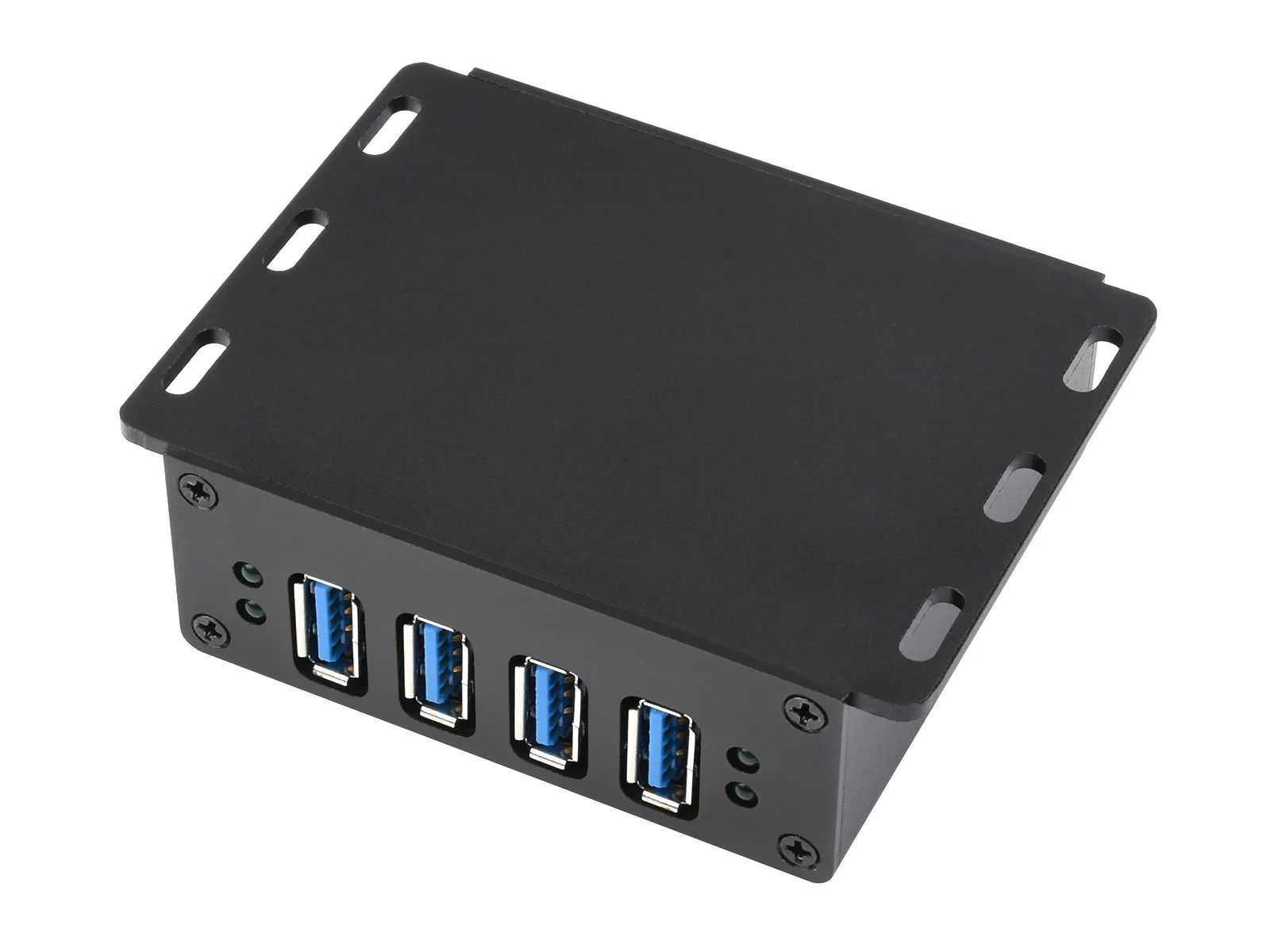 Przemysłowy HUB USB Waveshare, rozszerzający 4x porty USB 3.2, przełączalne podwójne hosty, wielokrotne zabezpieczenia — zdjęcie produktu 3