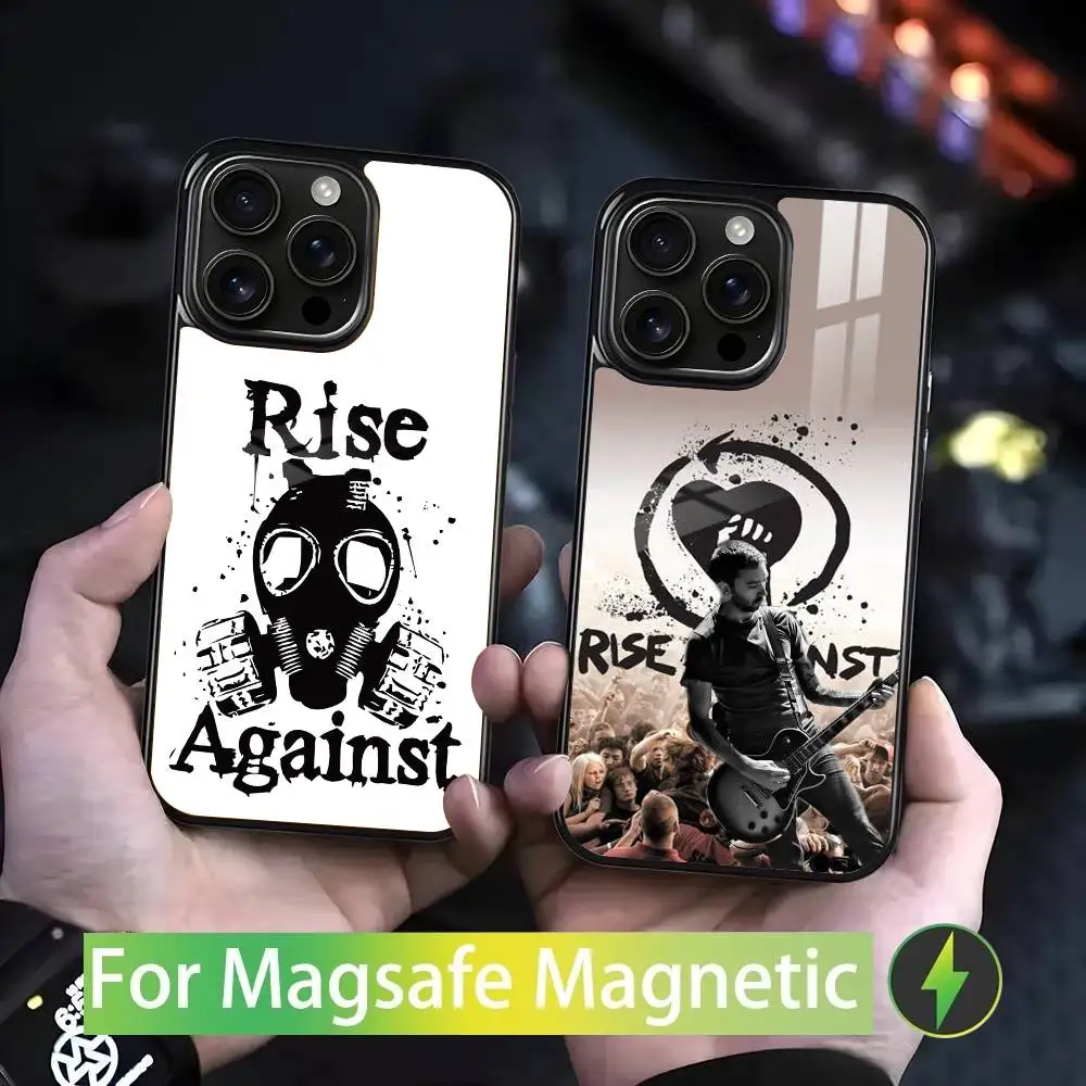 

R-Rise A-Against Band For iPhone 17,16,15,14,13,12,11,Pro,Max,Plus,Mini,SE4,E Magnetic Magsafe Wireless Charging