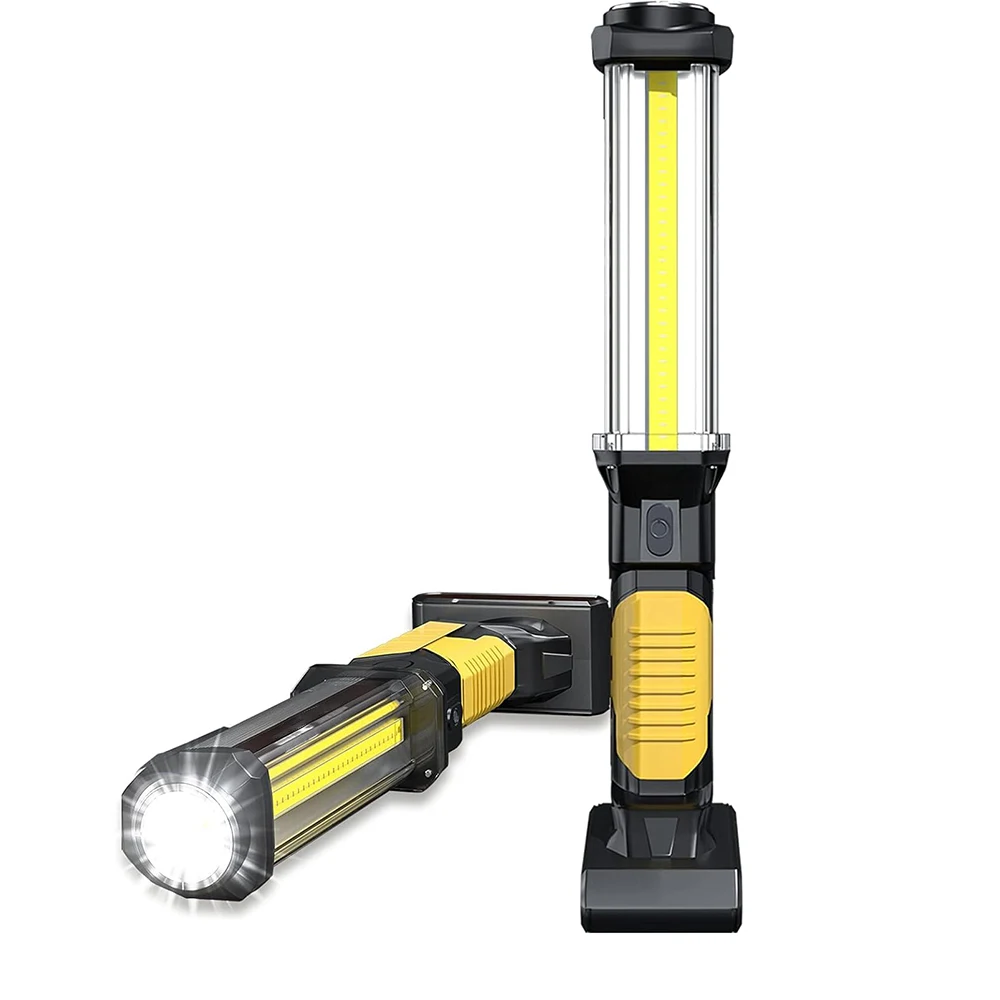 

Перезаряжаемый светодиодный рабочий фонарь, портативный магнитный ручной фонарик COB, портативный рабочий фонарик для аварийного ремонта автомобиля