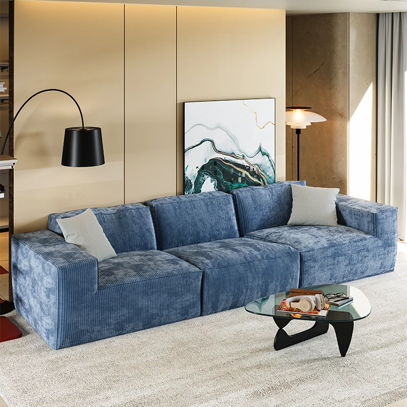 

Modern microfiber fabric sofa Living room sofa set Furniture 3-seat combination Luxury foam vacuum bag Compression sofa