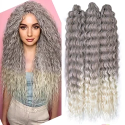 Ariel Curl Hair Water Wave Twist Crochet Hair Afro Curls Deep Wave intrecciare l'estensione dei capelli trecce sintetiche all'uncinetto Ombre Blonde