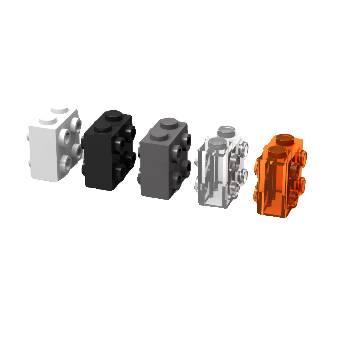 Small particle building block MOC 80796 1 × 2 × 2 double-sided brick assembly toy accessories parts connection