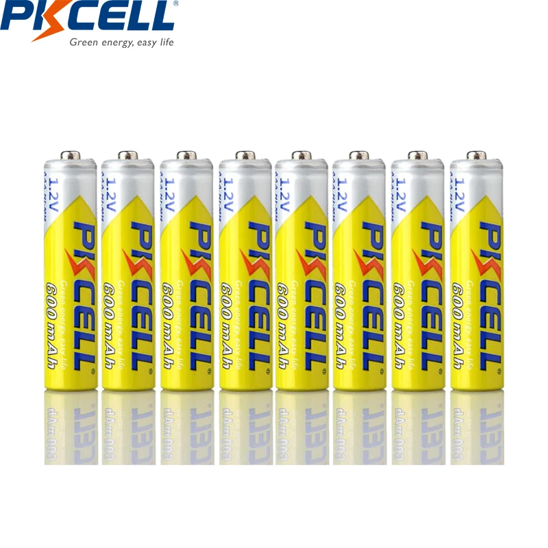 50Pcs PKCELL AAA Battery 1.2V Ni-MH 3A Rechargeable Batteries NIMH  AAA battery With Cycles 1000 times Real Capacity 600mAh