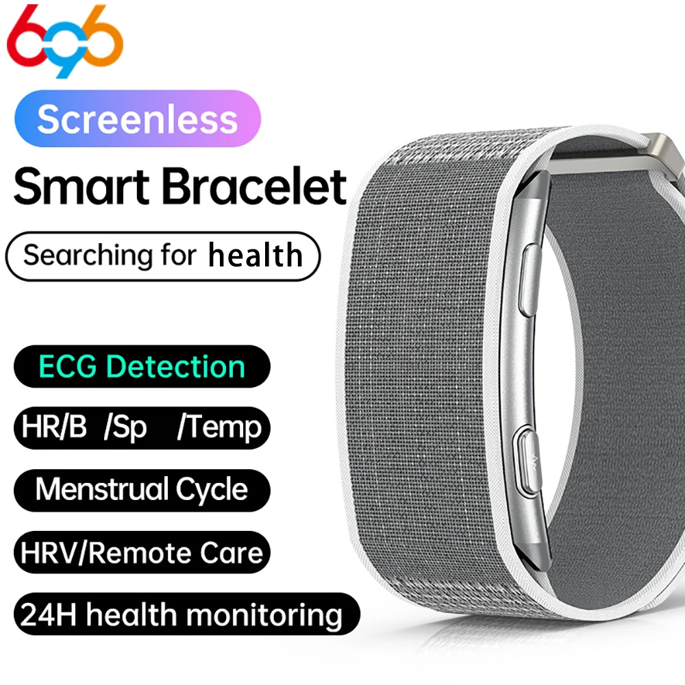 

New Health Smart Bracelet Men Women Sports Tracker Waterproof Screenless Smartwatch Heart Rate Watch Long Battery Life Fitness